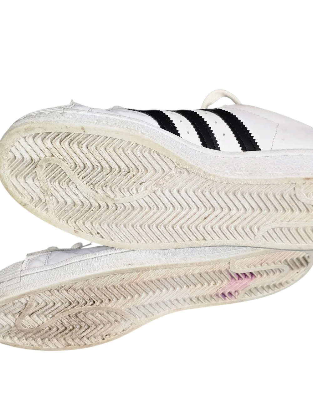 Adidas Big Kids White & Black Superstar Sneakers Size 5